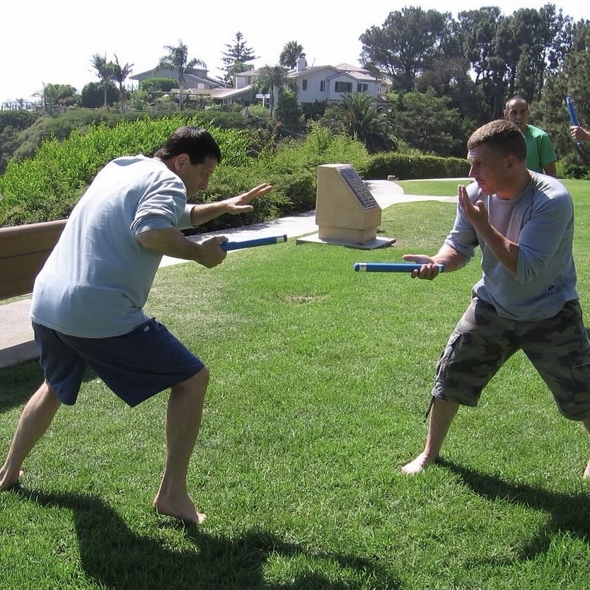 Stick sparring — Kali / Arnis outdoor training